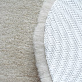 Στρογγυλό Χαλί Γούνινο (Φ160) New Plan Puffy FC3 Beige
