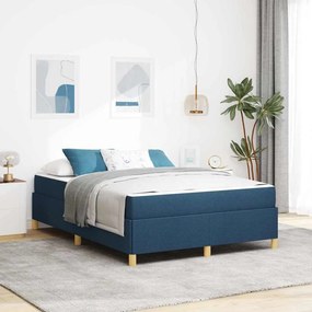 vidaXL Σκελετός Κρεβατιού Μπλε 160 x 200 cm ύφασμα