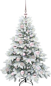 vidaXL Τεχνητό Χριστουγεννιάτικο Δέντρο Λευκό 120 cm ΠΕ και PVC