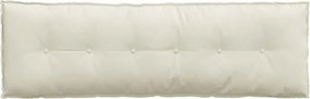 vidaXL Μαξιλάρι Πλάτης Κρεμ 160 x 50 cm Υφασμάτινο Κορντουρά
