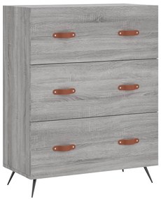 vidaXL Ντουλάπι Γκρι Sonoma 69,5 x 34 x 180 εκ. Επεξεργασμένο Ξύλο