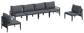 vidaXL Σετ Καναπέ Κήπου 6 pcs Ανθρακί Ατσάλι