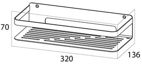 Tiger Ράφι Ντουζιέρας Caddy Ασημί Μεγάλο 1400630946