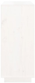 Συρταριέρα Λευκή 70x34x80 εκ. από Μασίφ Ξύλο Πεύκου - Λευκό