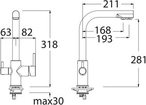 Μπαταρία κουζίνας Filter-tap Eurorama-Mauro