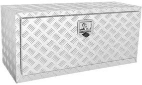 VEVOR Underbody Truck Box, 36&quot;×14&quot;×16&quot; Pickup Storage Box, Heavy Duty Aluminum Diamond Plate Tool Box with Lock and Keys, Waterproof Trailer Storage Box with T-Handle Latch for Truck, Van, Trailer
