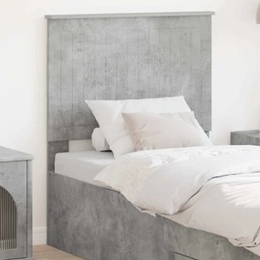 vidaXL Κεφαλάρι με κεφαλάρι Σκυρόδεμα Γκρι 80 cm Επεξεργασμένο ξύλο