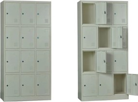 LOCKER 12 Θέσεων Μέταλλο Βαφή  Άσπρο   1τμχ