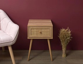 Κομοδίνο Home Deco Factory - 39x39x55.4cm - Καφέ
