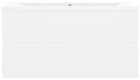 vidaXL Ντουλάπι Μπάνιου με Νιπτήρα Λευκό από Επεξ. Ξύλο
