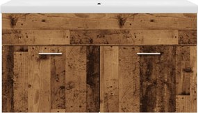 vidaXL Ντουλάπι Μπάνιου με Ενσωματωμένο Νιπτήρα Παλιό Ξύλο