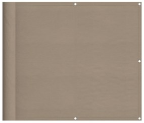 vidaXL Διαχωριστικό Βεράντας Taupe 90x1000εκ 100% Πολ. Ύφασμα Oxford