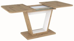 TABLE NIGEL OAK ARTISAN / WHITE MAT 120(160)X80 (D) DIOMMI NIGELDABM120D