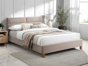 ŁÓŻKO SIERRA VELVET 120x200 KOLOR BEŻ/DĄB TAP. BLUVEL 28 DIOMMI-80-3857