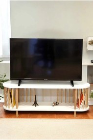 Έπιπλο Τηλεόρασης Λευκό LOGADRU 120x30x43