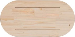 vidaXL Επιφάνεια Τραπεζιού Οβάλ Λευκή 110x55x2,5 εκ. Μασίφ Ξύλο Πεύκου