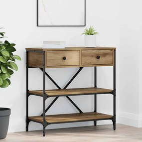 vidaXL Τραπέζι κονσόλας Καφέ 75 x 34,5 x 75 εκ ξύλο