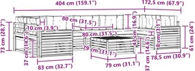 vidaXL Σειρά Καναπέ Εξωτερικού 8 pcs Λευκό και Μπεζ
