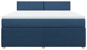 ΚΡΕΒΑΤΙ BOXSPRING ΜΕ ΣΤΡΩΜΑ ΜΠΛΕ 180X200 ΕΚ. ΥΦΑΣΜΑΤΙΝΟ 3289834