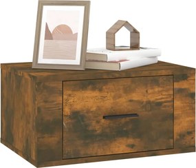 vidaXL Κομοδίνο Επιτοίχιο Καπνιστή Δρυς 50x36x25 εκ.