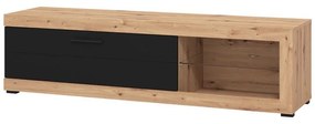 Έπιπλο Τηλεόρασης Remo Artisan Oak - Μαύρο Μάτ 162x41x43 εκ. 162x41x43 εκ.