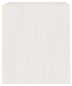 vidaXL Κομοδίνα 2 τεμ. Λευκά 40 x 30,5 x 35,5 εκ από Μασίφ Ξύλο Πεύκου