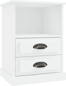 vidaXL Κομοδίνο Λευκό 43 x 36 x 60 εκ.