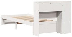 Κρεβάτι Βιβλιοθήκη Χωρίς Στρώμα 90x190 εκ Μασίφ Ξύλο Πεύκου 3322372