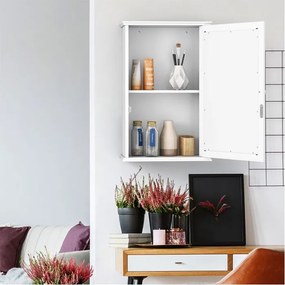 Καθρέπτης Μπάνιου με Ντουλάπι 34 x 15 x 53 cm Costway BA8033WH