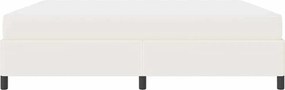 vidaXL Σκελετός Κρεβατιού με στρώμα Κρεμ 200 x 200 cm ύφασμα