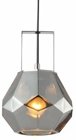 Φωτιστικό Οροφής Μονόφωτο Aca Diamondra V371481PG Chrome/Tint
