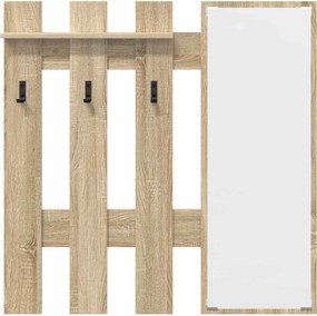 vidaXL Τοίχου Κρεμάστρα Δρύς Sonoma 100 x 10 x 100 εκ.