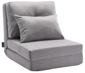 VEVOR Convertible Flip Chair with 5 Adjustable Position Floor Lazy Sofa Gray