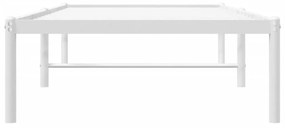 Πλαίσιο Κρεβατιού Λευκό 75 x 190 εκ. Μεταλλικό - Λευκό