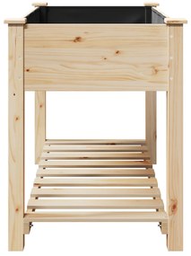 vidaXL Γλάστρα Κήπου με Ράφι 115x59x76 εκ Μασίφ Ξύλο Πεύκου