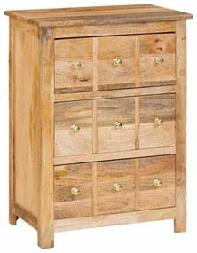 vidaXL Πλαϊνό γραφείο Καφέ 55 x 35 x 75 εκ Μασίφ ξύλο μάνγκο