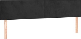 vidaXL Κρεβάτι Boxspring με Στρώμα Μαύρο 160x200 εκ. Βελούδινο