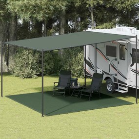 vidaXL Χαλί Σκηνής Σκούρο Πράσινο 400 x 400 εκ.