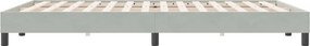 vidaXL Κρεβάτι Boxspring χωρίς Στρώμα Ανοιχτό Γκρι 160x220 εκ