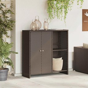 vidaXL Ντουλάπι αποθήκευσης με ράφι Καφέ 100 x 36 x 102 εκ Ρατάν