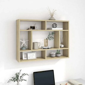 vidaXL Ραφιέρα Τοίχου Sonoma Δρυς 75 x 16 x 55 εκ. από Επεξ. Ξύλο