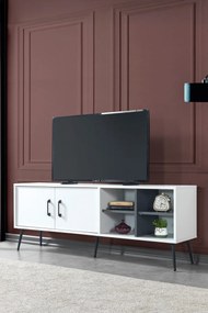 Έπιπλο Τηλεόρασης Λευκό / Ανθρακί SODRA 160x35x20