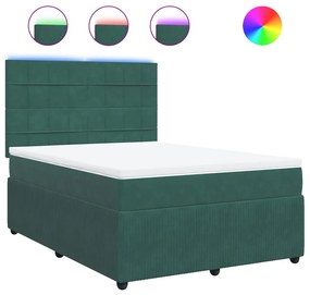 ΚΡΕΒΑΤΙ BOXSPRING ΜΕ ΣΤΡΩΜΑ ΣΚΟΥΡΟ ΠΡΑΣΙΝΟ 160X200ΕΚ. ΒΕΛΟΥΔΙΝΟ 3294685