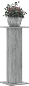 vidaXL Βάσεις Φυτών 2 Τεμ. Γκρι Sonoma 30x30x80 εκ. Επεξεργασμένο Ξύλο