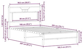 ΠΛΑΙΣΙΟ ΚΡΕΒΑΤΙΟΥ ΧΩΡ. ΣΤΡΩΜΑ SONOMA ΔΡΥΣ 100X200ΕΚ ΕΠ. ΞΥΛΟ 4106939