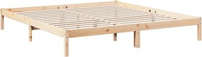 vidaXL Πλαίσιο Κρεβατιού Μακρύ Χωρίς Στρώμα 180x210 εκ Μασίφ Πεύκο