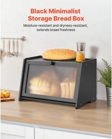 VEVOR Bread Box for Kitchen Counter Large Capacity Bamboo Storage Container