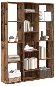 vidaXL Διαχωριστικό/Βιβλιοθήκη Παλιό Ξύλο 100x24x140εκ από Μοριοσανίδα