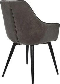 ΠΟΛΥΘΡΟΝΑ MANDO HM8006.10 ΜΕ ΓΚΡΙ NUBUCK ΥΦΑΣΜΑ 60x60x84 εκ.
