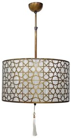 Κρεμαστό Φωτιστικό Οροφής 3xE27 Οργάντζα Casablanca Heronia Lighting-14-0284-Μπρονζέ 14-0284